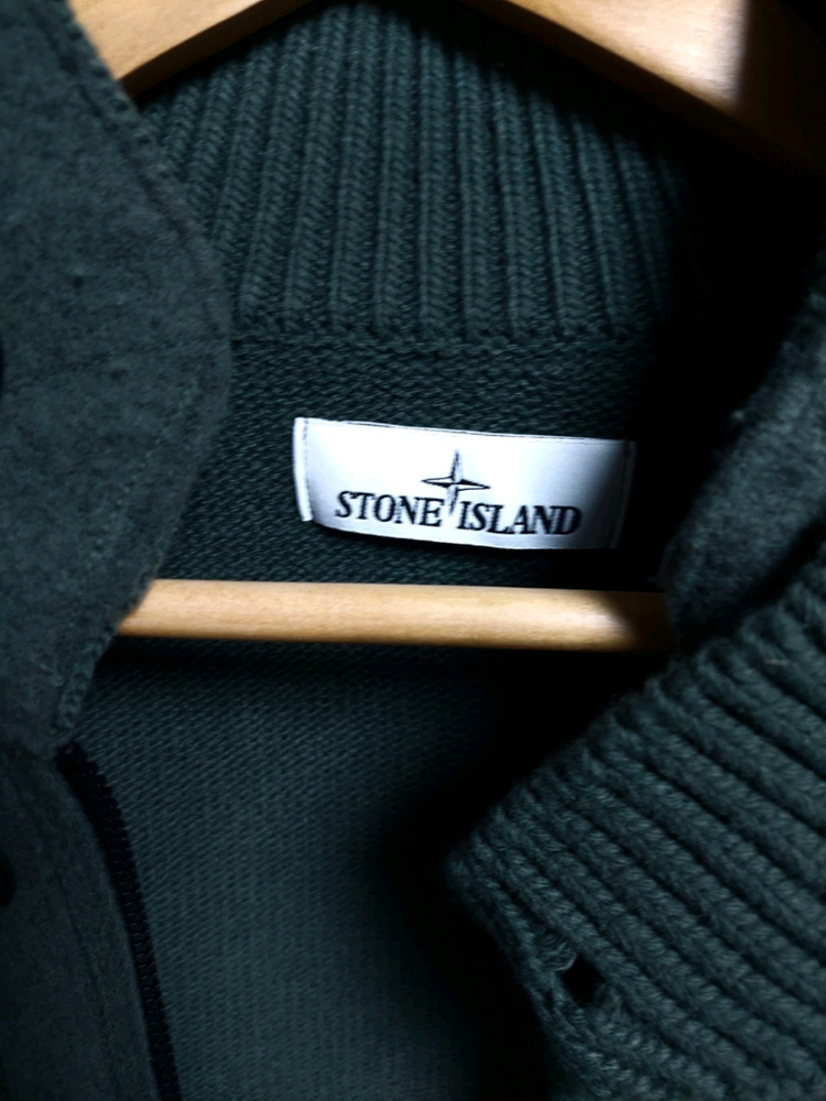 스톤아일랜드 버튼 울 집업 가디건 올리브 m 신형큐알 이미지