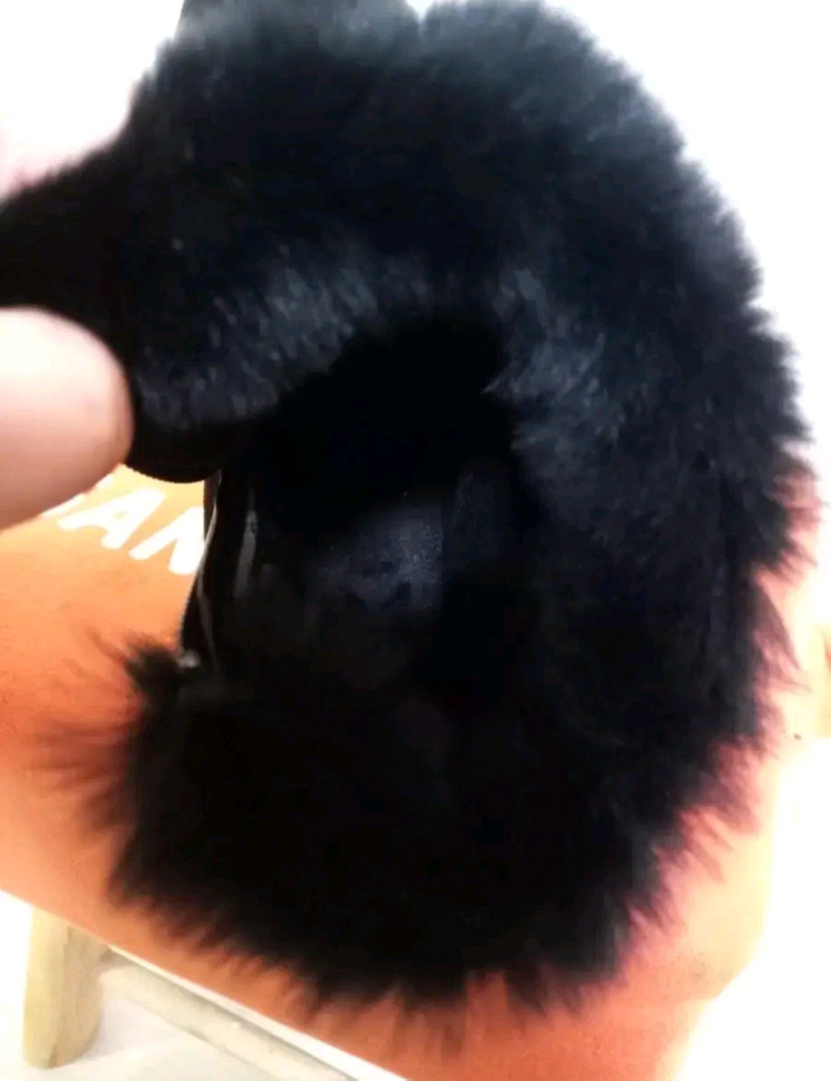 여성 스웨이드 토끼털 앵클부츠 (245) 이미지