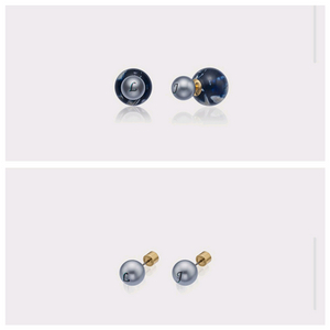 LEMEME 르메메 뮤제 진주 귀걸이 블루 이미지