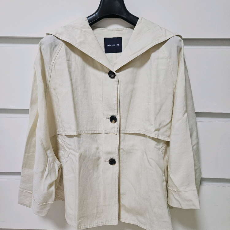 더캐시미어 플랩 후드 점퍼 아이보리 55 랑방 타임 마인 시스템 오브제 sjsj 이미지