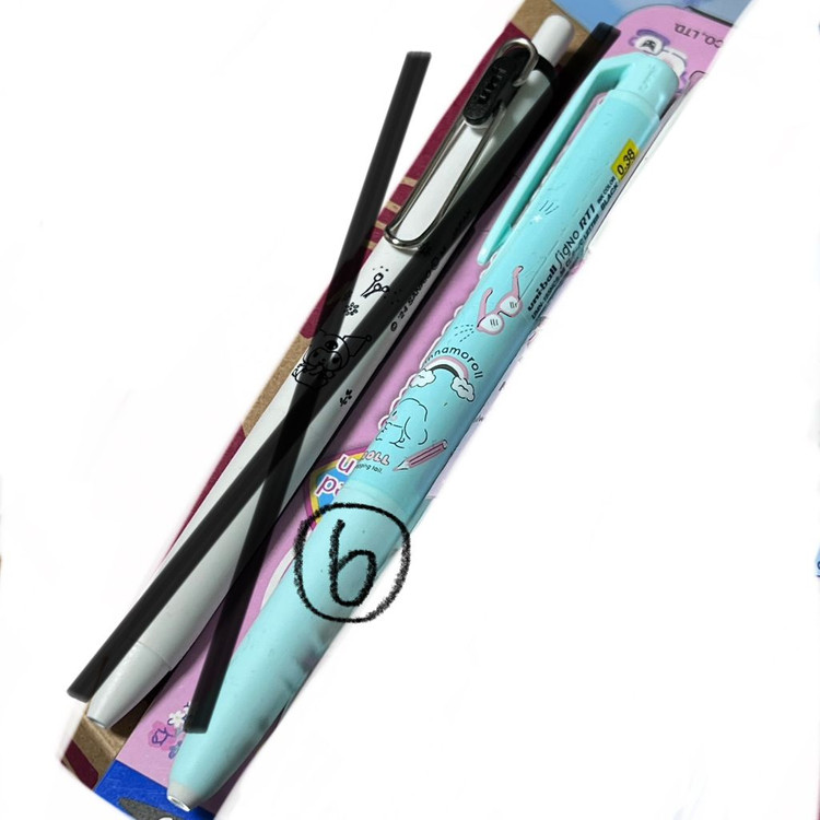 산리오 UNI 유니 쿠루토가 한정판 샤프 잉크펜 볼펜 이미지