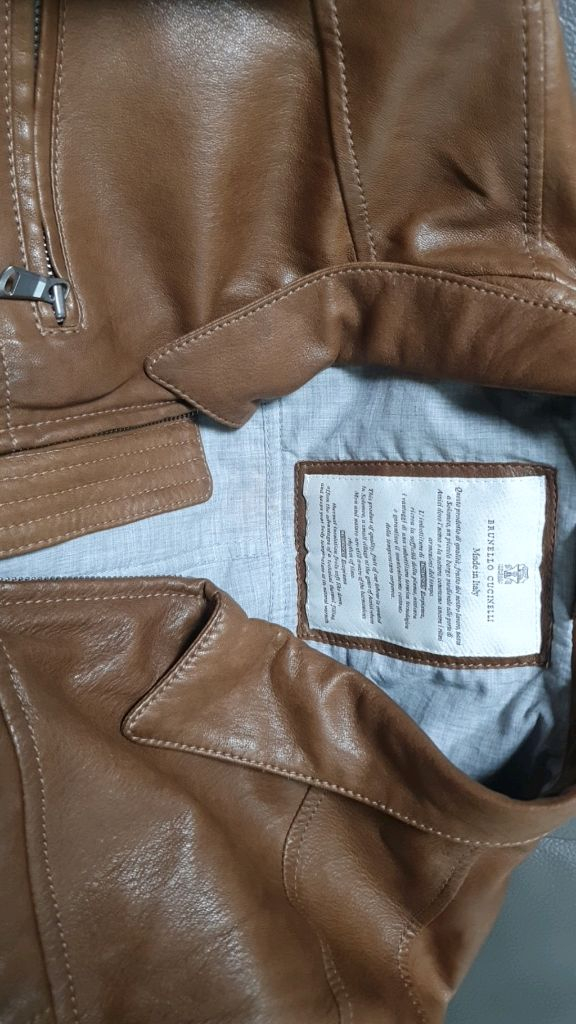 브루넬로 코치넬리 가죽 봄버 자켓 이미지