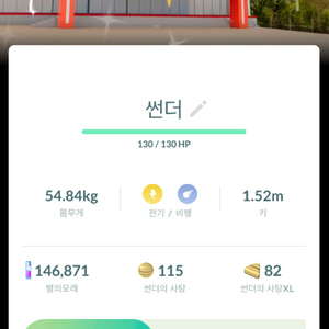 포켓몬고 포케파크 배경 이로치 썬더 판매 이미지