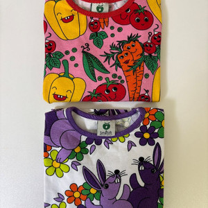 스마포크 긴 팔 92/98 토마토 피망 야채 채소 토끼 2-3y 2장 일괄 이미지