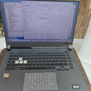 ASUS ROG STRIX G513QM-HF220 라이젠9 5900HX RTX3060 노트북 팝니다. 이미지