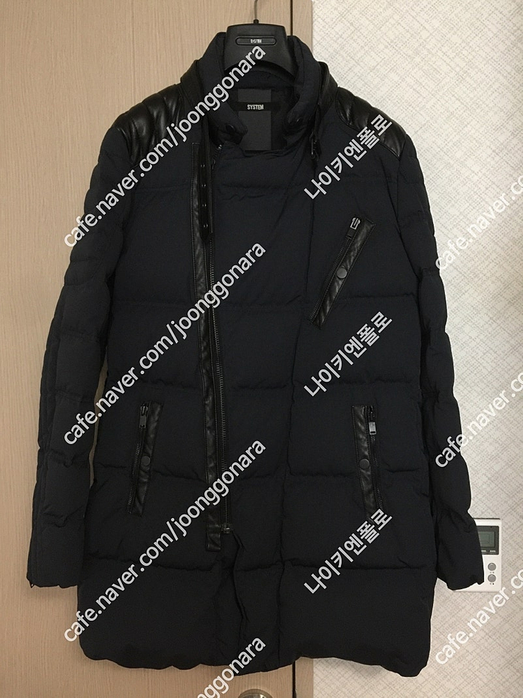 (새상품) 시스템옴므 양가죽 믹스 구스패딩 100사이즈 이미지
