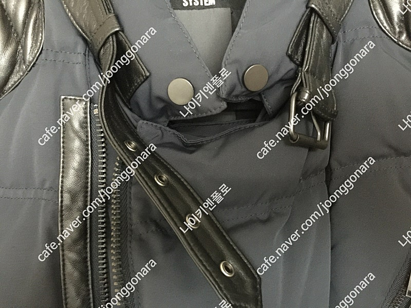 (새상품) 시스템옴므 양가죽 믹스 구스패딩 100사이즈 이미지