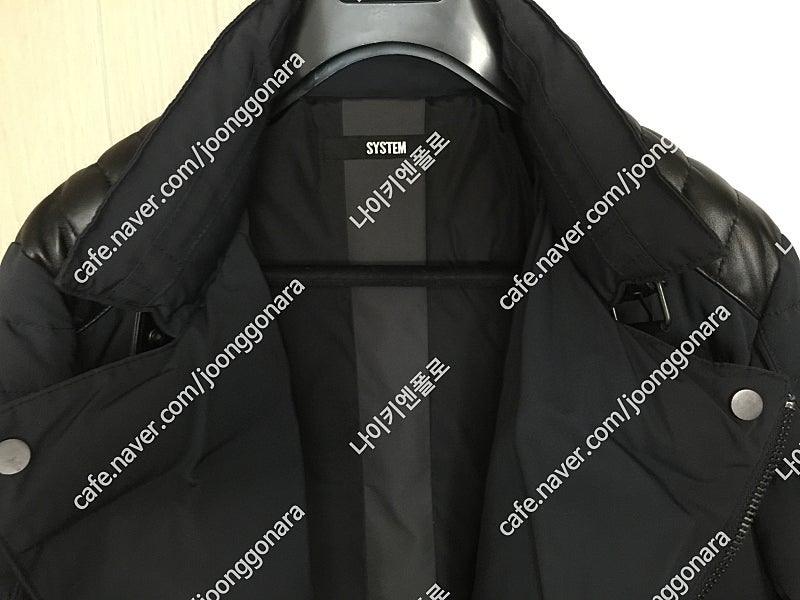 (새상품) 시스템옴므 양가죽 믹스 구스패딩 100사이즈 이미지