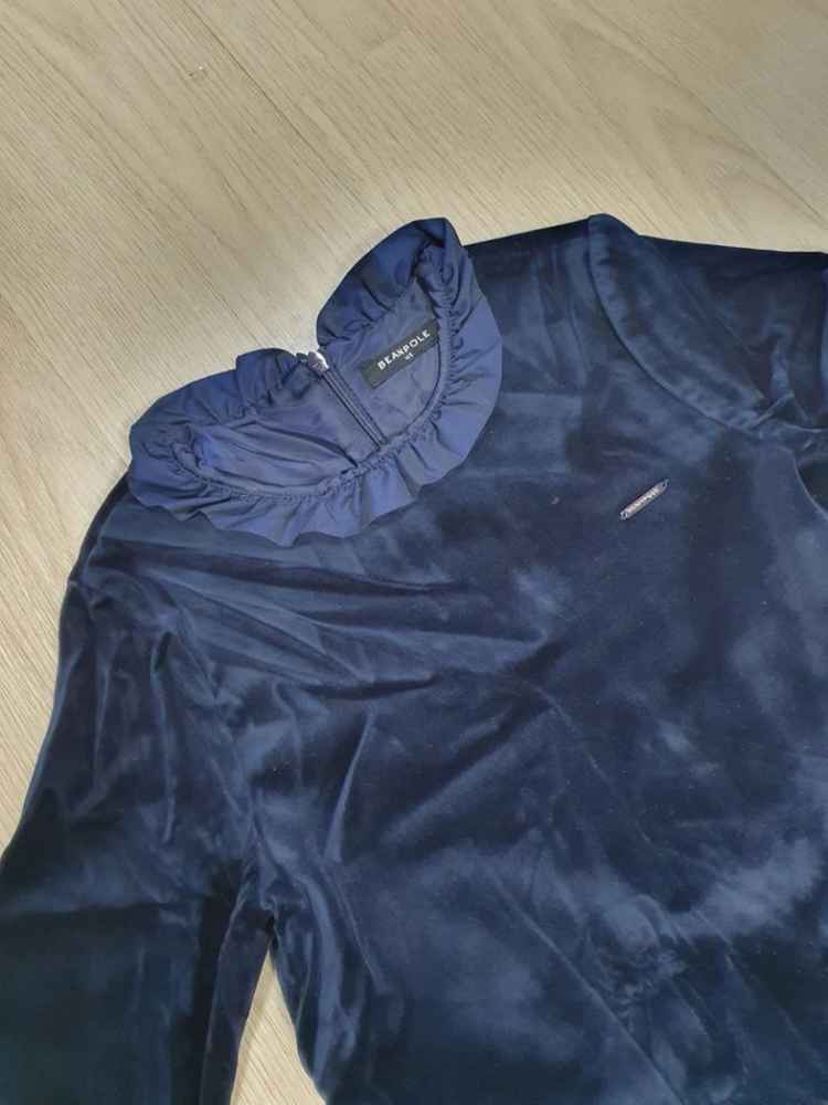 빈폴 벨벳 샤이니 배색 원피스 130~145 새상품 이미지