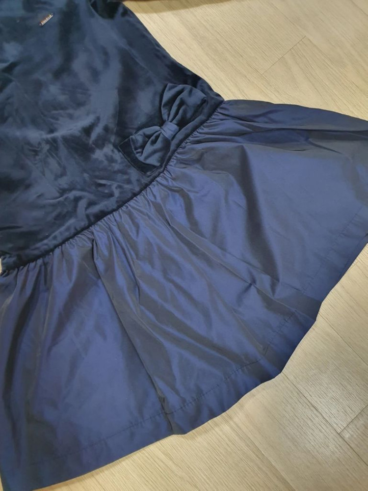 빈폴 벨벳 샤이니 배색 원피스 130~145 새상품 이미지