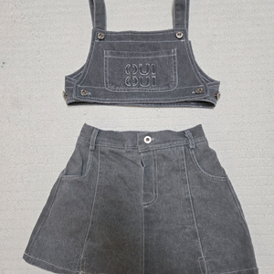 포크칩스 그레이 데님 상하세트120 팝니다 이미지