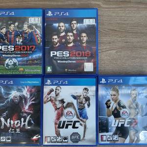 플스4 게임5종 일괄 판매 (위닝, UFC, 인왕) 이미지