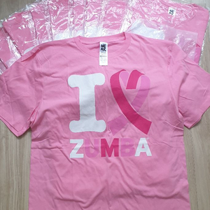 줌바 단체티 연핑크 10장 일괄 파티용 이미지