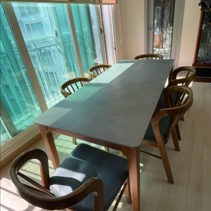 포세린 세라믹 6인용 식탁세트-이천 이미지