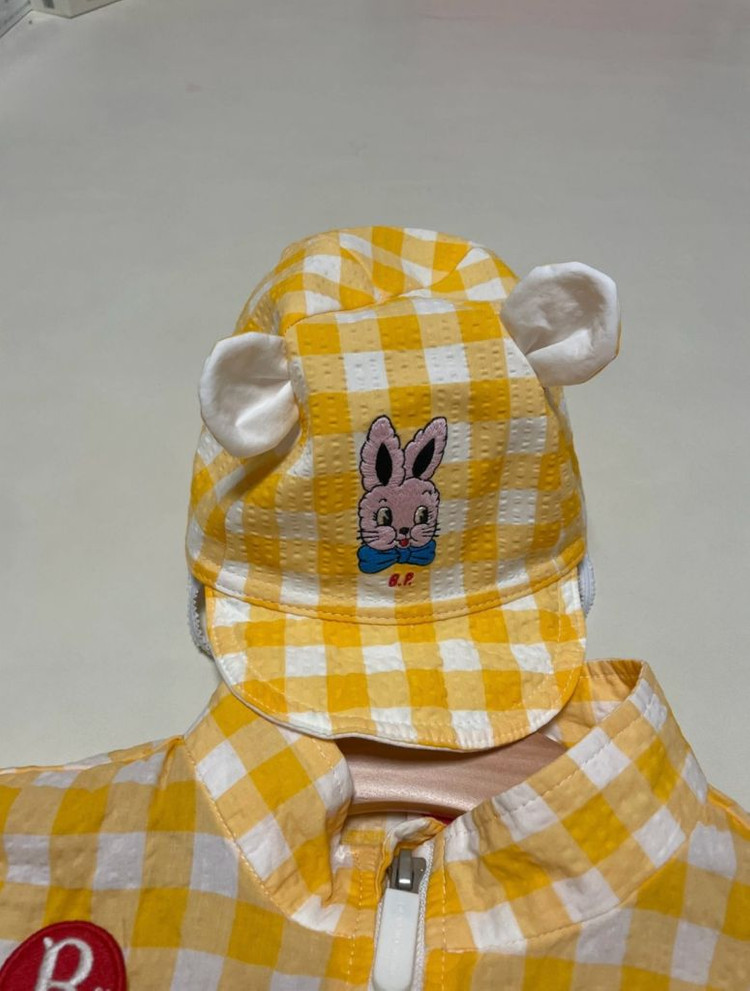베베드피노 로즈라팡 체크베이비 바람막이 반바지 모자 100 이미지