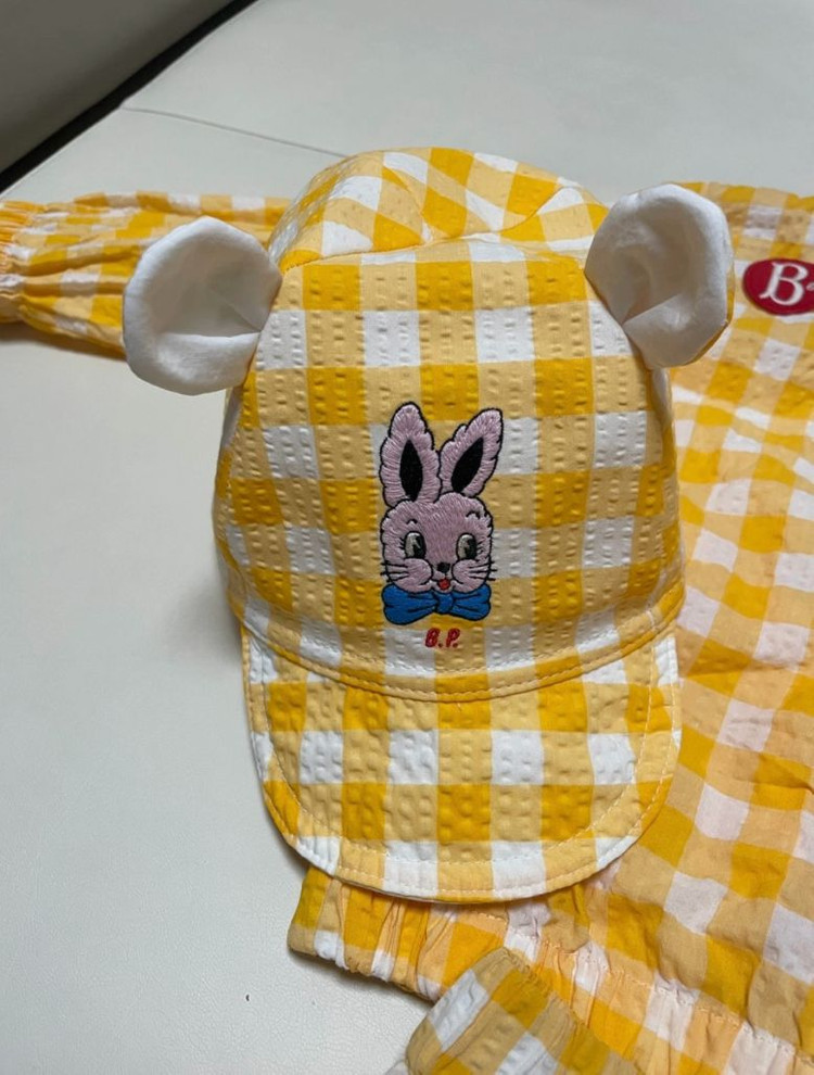 베베드피노 로즈라팡 체크베이비 바람막이 반바지 모자 100 이미지