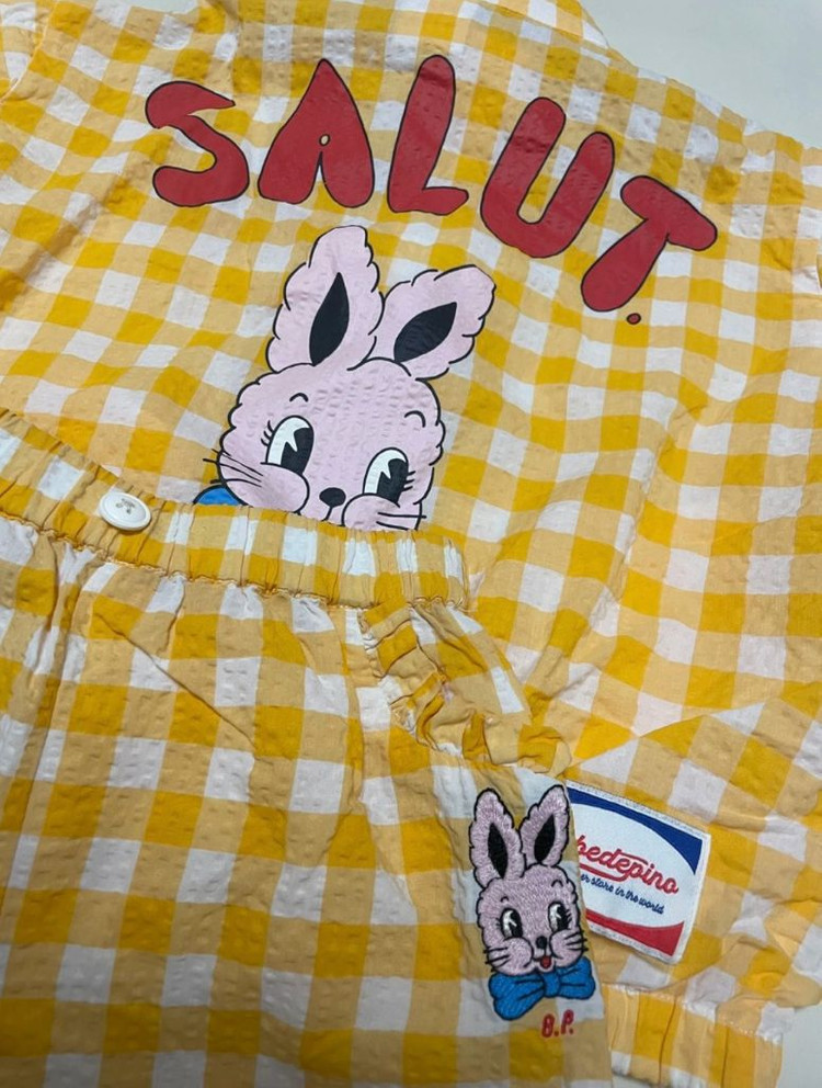 베베드피노 로즈라팡 체크베이비 바람막이 반바지 모자 100 이미지