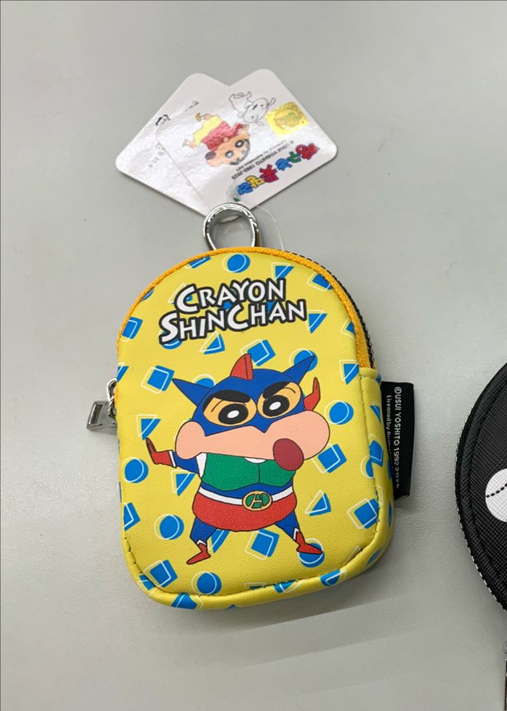 짱구 엑션가면 pu가죽 파우치 동전지갑 새상품 2개 일괄 이미지