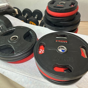 원판 덤벨 여러 개 팔아요. 낱개 가능 이미지