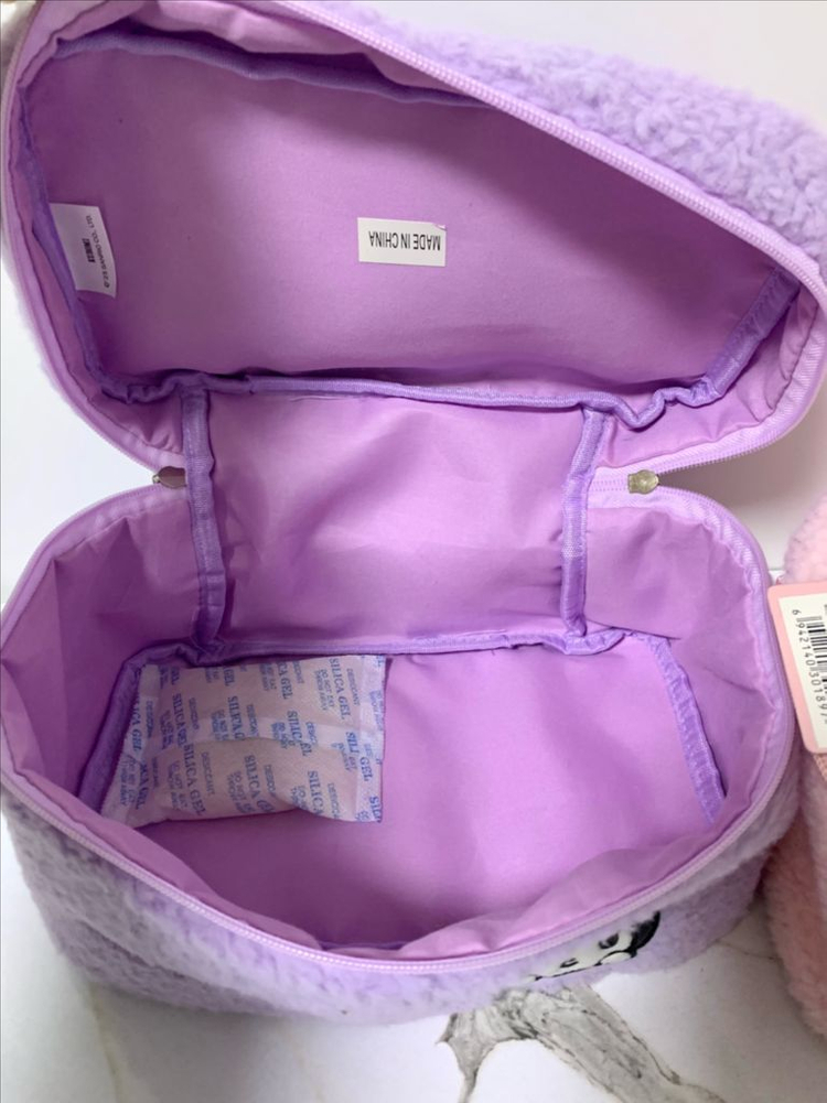 (2개일괄) 산리오 쿠로미 마이멜로디 털 뽀글이 파우치 가방 이미지