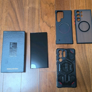 갤럭시 s23 울트라 블랙 512자급제 액정 배터리 테두리 교체 이미지