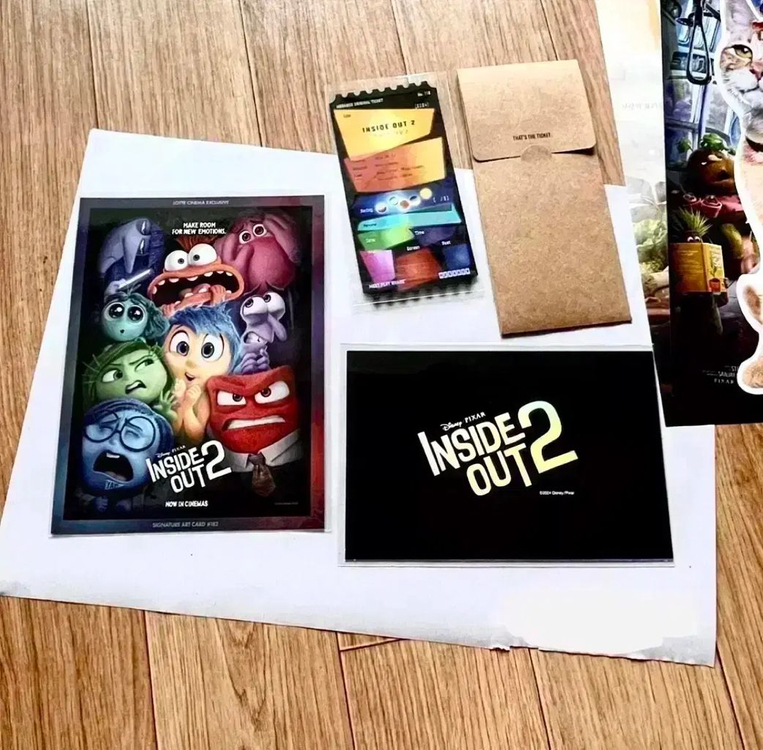 인사이드아웃2 아이맥스 포스터 4DX IMAX엠보싱스티커아트카드 오리지널티켓 오티 디즈니 영화굿즈 이미지