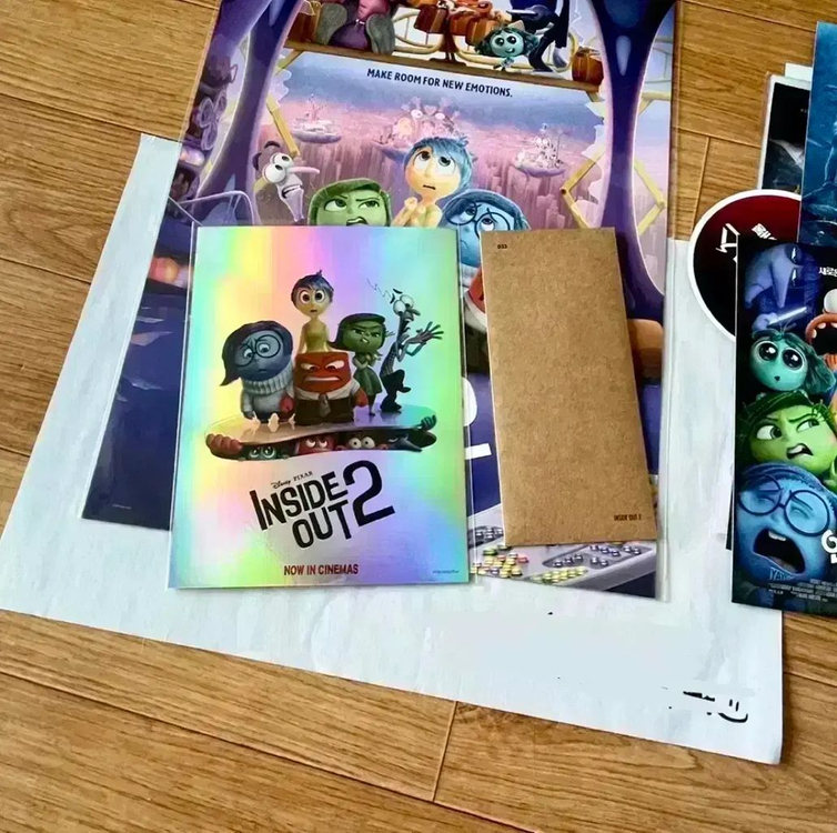 인사이드아웃2 아이맥스 포스터 4DX IMAX엠보싱스티커아트카드 오리지널티켓 오티 디즈니 영화굿즈 이미지