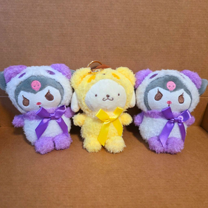 판다 옷입은 뽀글이 쿠로미, 폼폼푸린 인형 키링 새제품 이미지