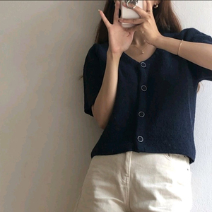 아카이브 제이투유 모네가디건 네이비 + 니트베스트 이미지