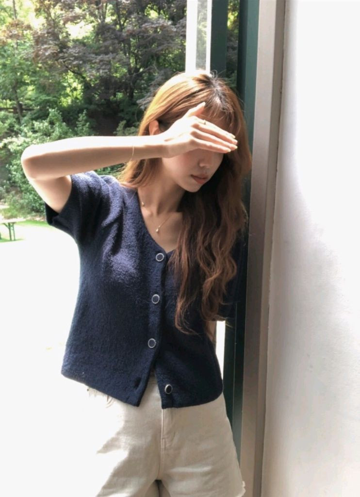 아카이브 제이투유 모네가디건 네이비 + 니트베스트 이미지