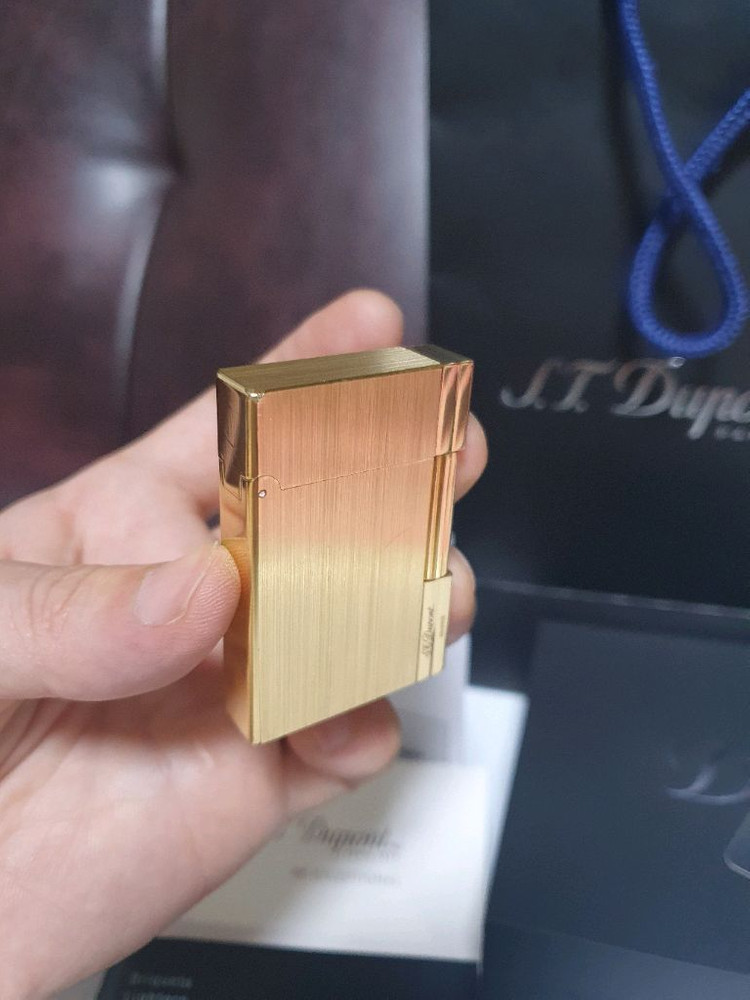 [풀세트] 듀퐁라이터 라인2 ca18213 개츠비 브러쉬드 금장 듀퐁 라이타 이미지