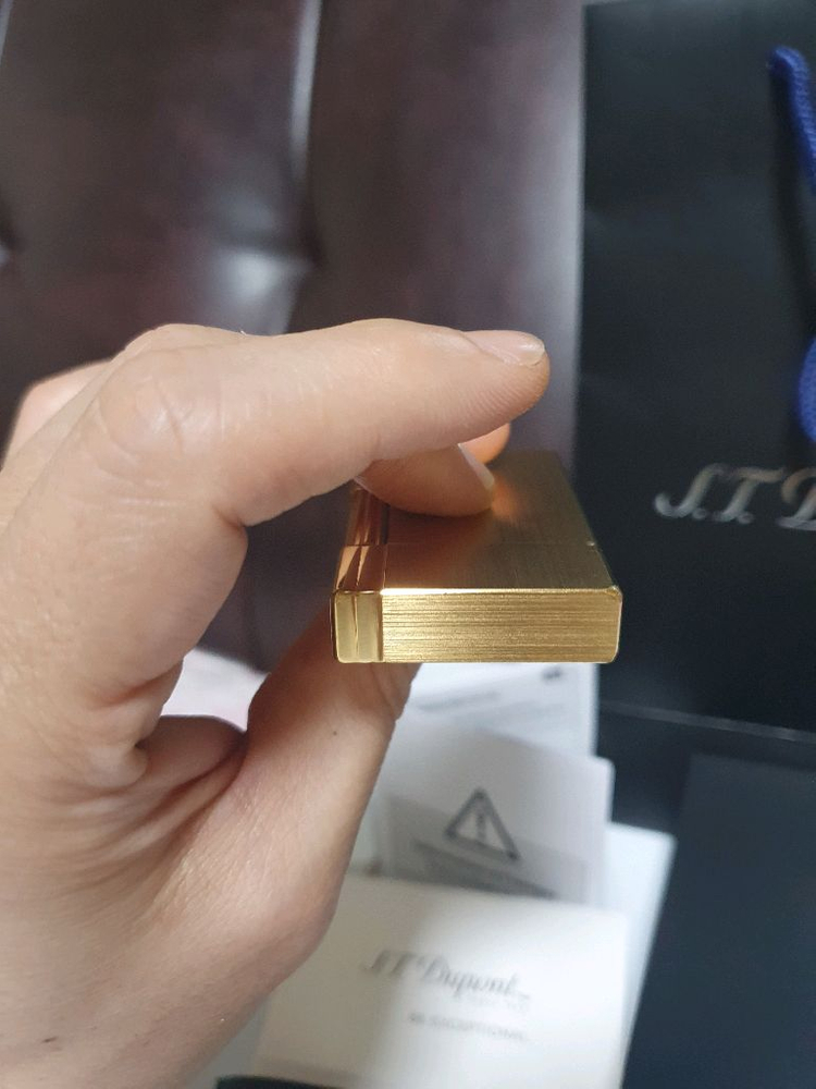 [풀세트] 듀퐁라이터 라인2 ca18213 개츠비 브러쉬드 금장 듀퐁 라이타 이미지