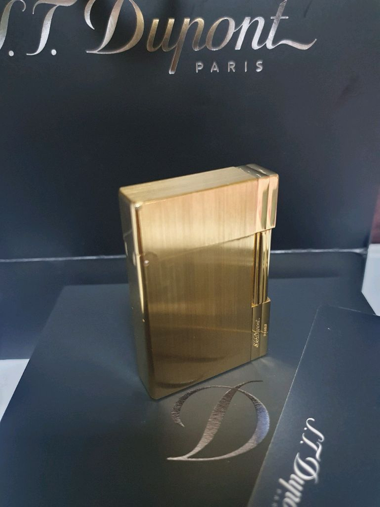 [풀세트] 듀퐁라이터 라인2 ca18213 개츠비 브러쉬드 금장 듀퐁 라이타 이미지