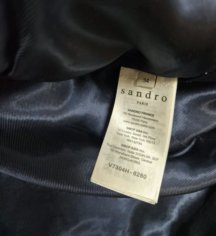 [스페인 왕비착용]산드로 체크 울 자켓+스커트 세트 셋업 이미지