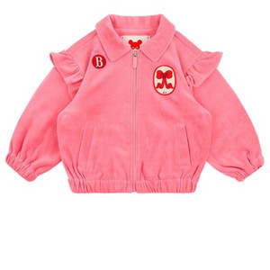 베베드피노 핑크 리본 벨로아 자켓 110 새상품 이미지
