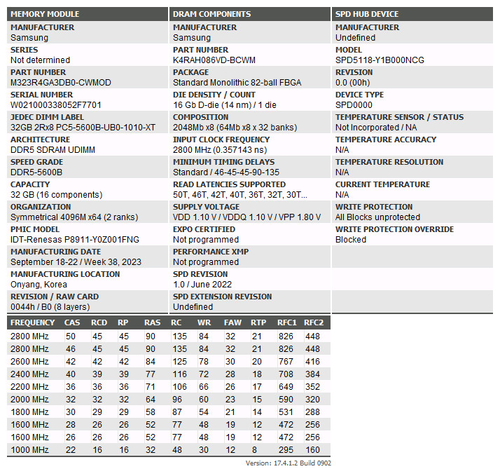 삼성 DDR5 32GB 5600MHz 2장 이미지