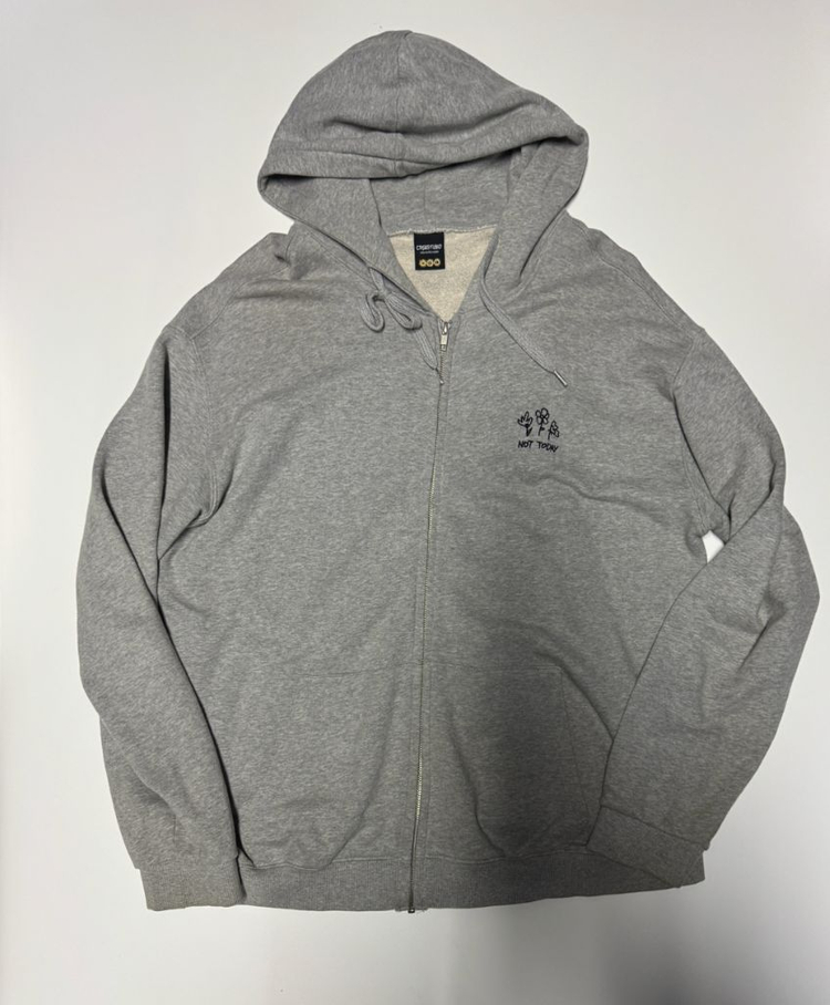 꼼파뇨 Not today 뒷 프린팅 오버핏 후드집업 XL ~ 2XL 이미지