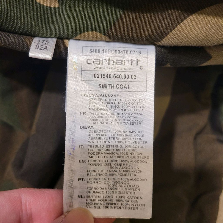 칼하트 WIP 스미스 카고 코트자켓 M 이미지