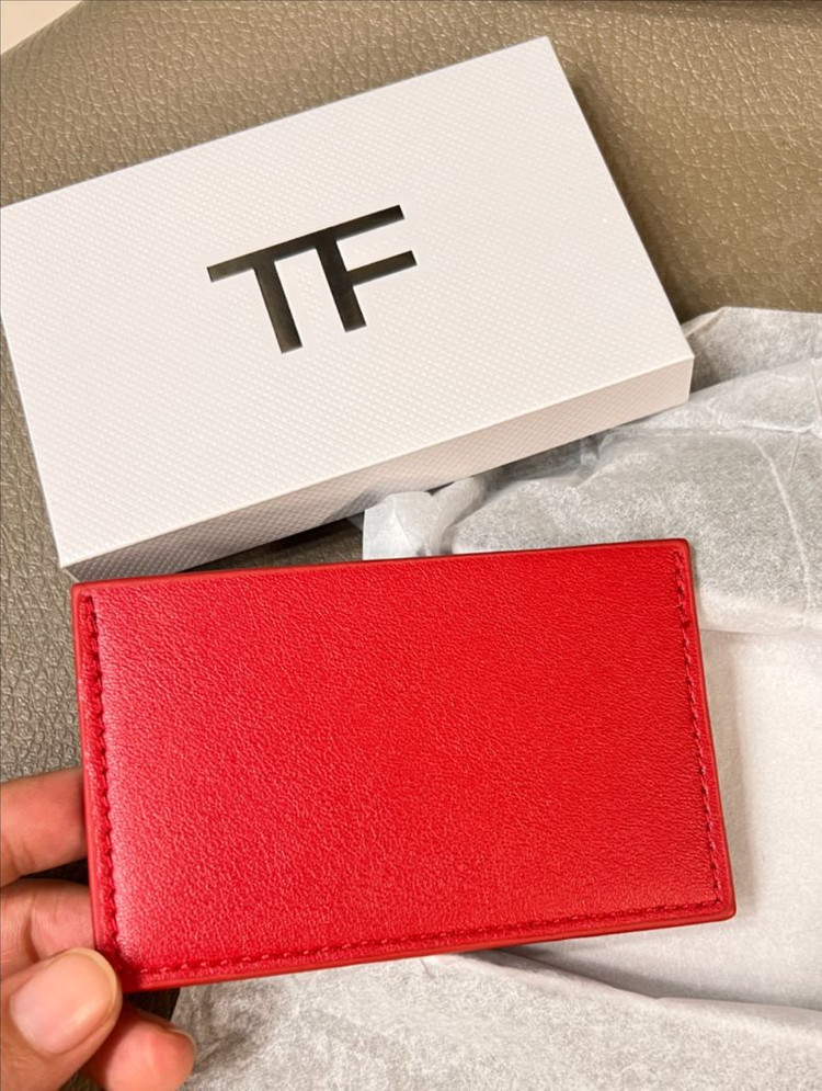 톰포드 거울+ 레드 카드지갑 세트 이미지