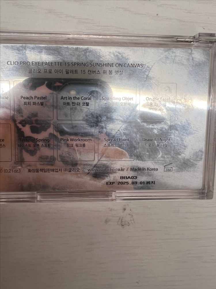 클리오 프로 아이팔레트 15 캔버스 위 코랄 이미지