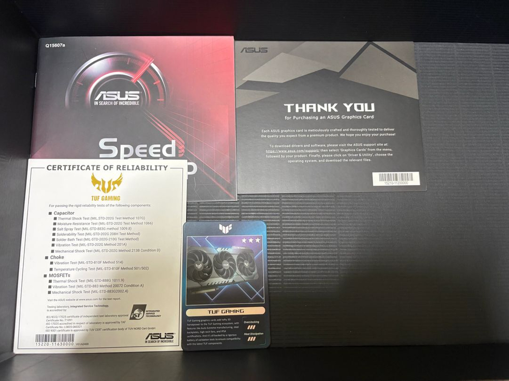 ASUS TUF Gaming RTX 3080 OC 그래픽카드 S급 이미지