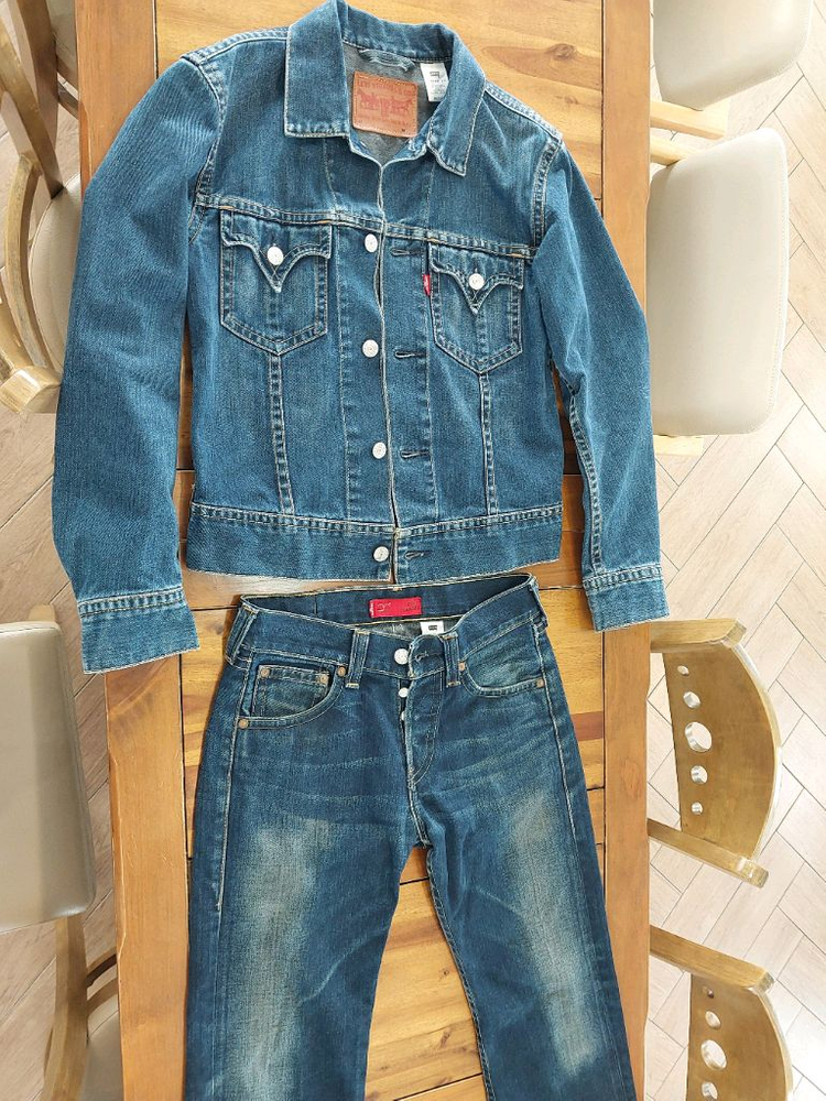 리바이스 타입원 아이코닉 데님 자켓 팬츠 세트 일괄 택포 9만9천원 이미지