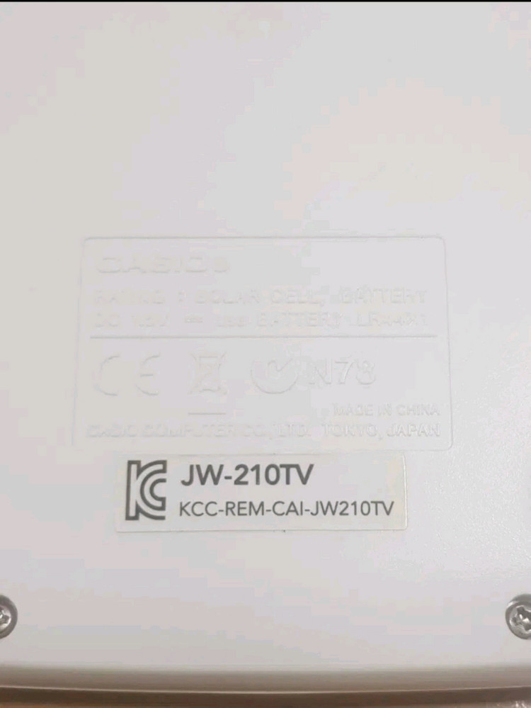 카시오 계산기 JW-210TV 화이트 이미지