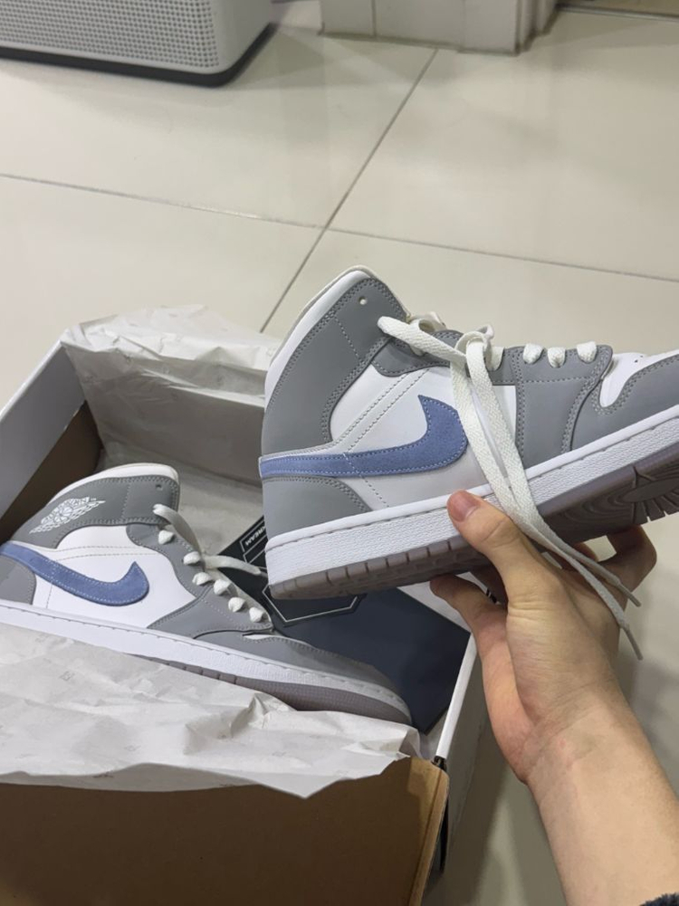 (새상품) 나이키 조던1 미드 울프 그레이 280 이미지
