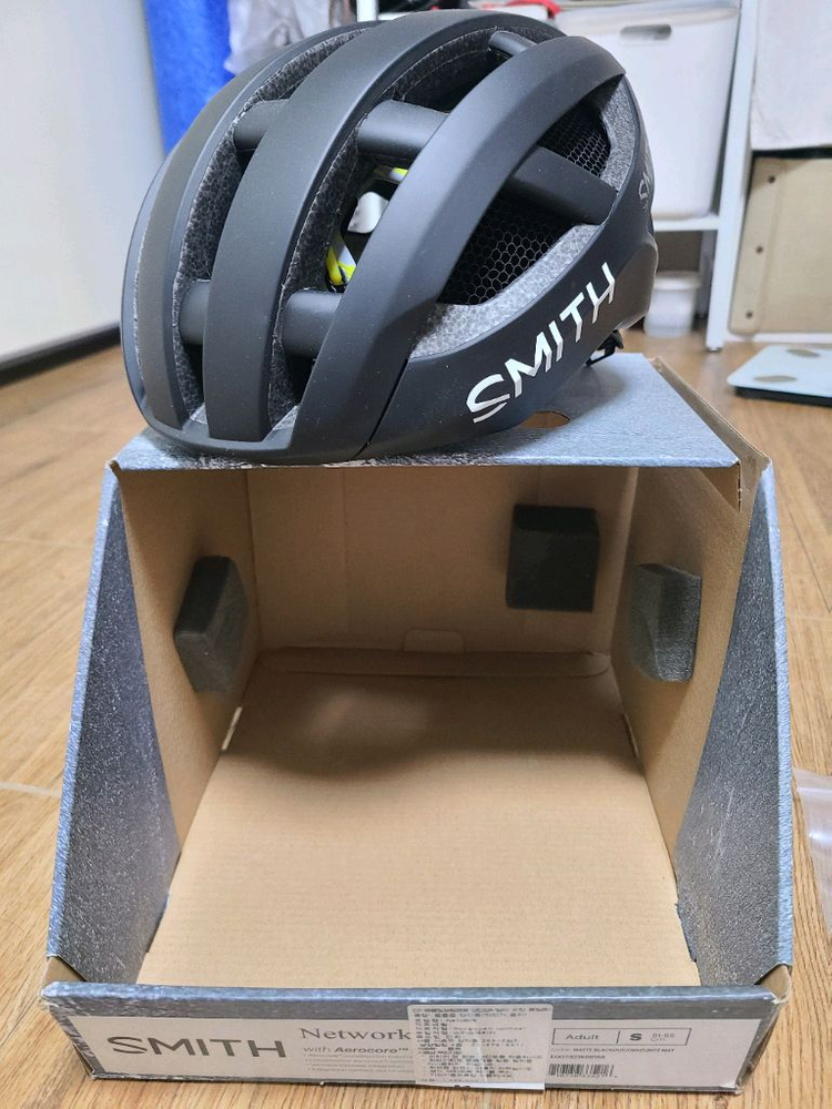 스미스 네트워크 헬멧 매트블랙 s 새상품 이미지