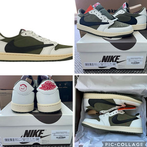 나이키 조던 1 로우 x 트래비스 스캇 레트로 og 리버스올리브 이미지