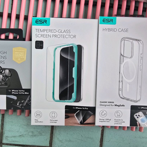 ESR 아이폰16 프로 맥스 맥세이프 클리어케이스, 필름, 카메라케이스 이미지