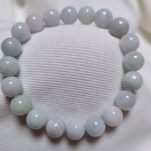 [새상품]천연 버마산 비취 옥 원석 팔찌 이미지