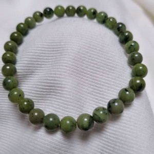 [새상품]내추럴 캐나다산 녹색 벽옥 비취 원석팔찌 이미지