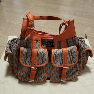 디올 dior 디오리시모 숄더백 자가드 가방 오렌지 정품 이미지